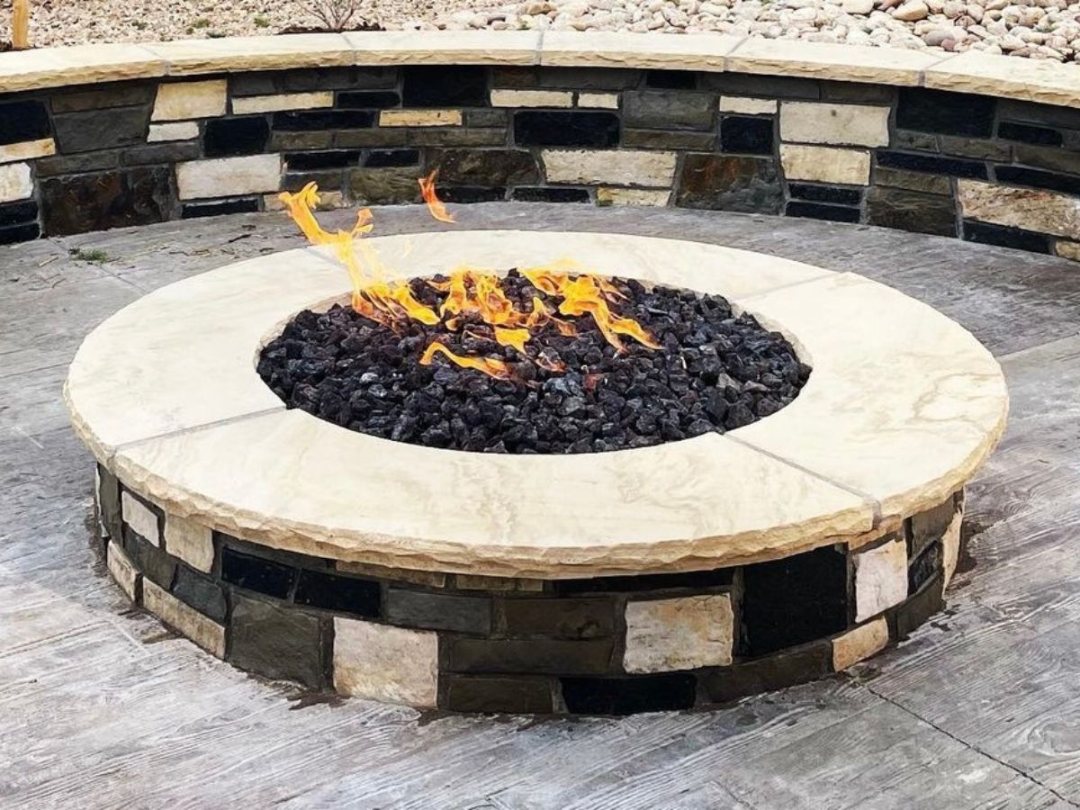 custom stone firepit